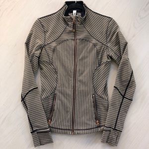 Rare Lululemon Define Jacket Rose Gold Zip Striped